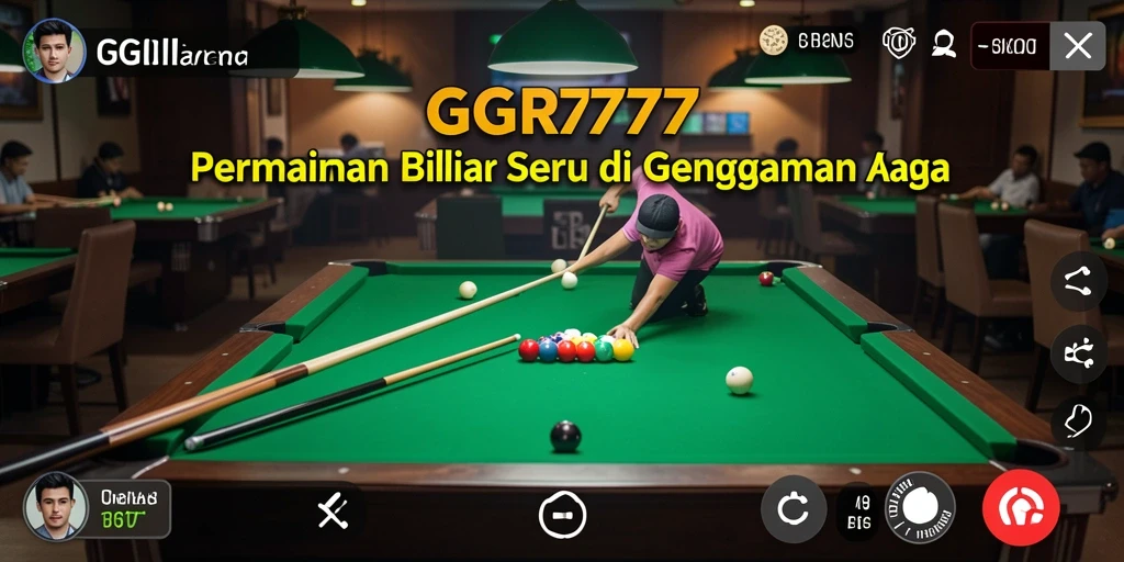 Antarmuka permainan Billiard GGR7777 yang menarik dan fungsional.