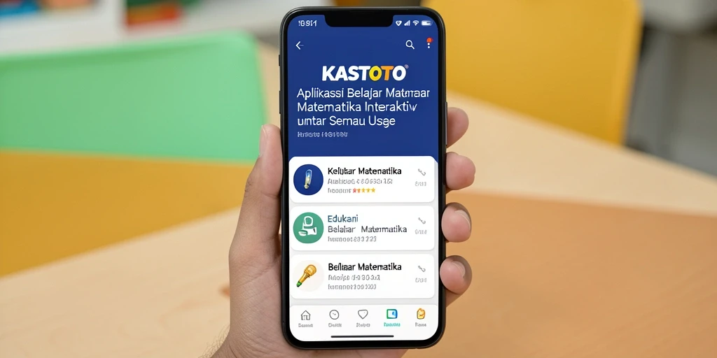 Antarmuka KASTOTO dengan fungsi Belajar Matematika yang menarik