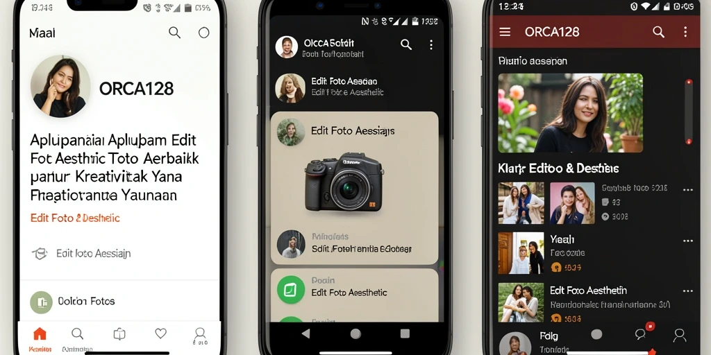 Antarmuka ORCA128 menunjukkan berbagai fitur menarik untuk Edit Foto Aesthetic.