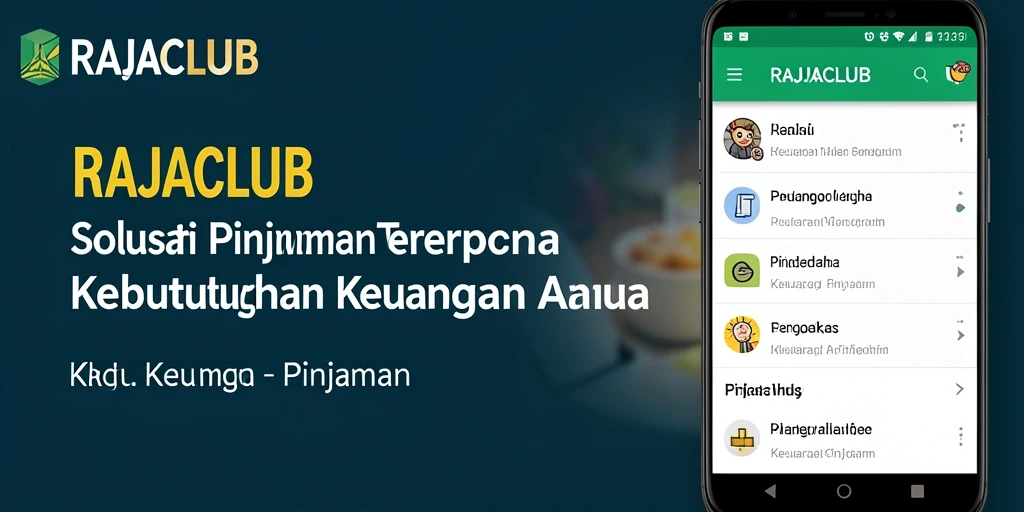 Antarmuka aplikasi RAJACLUB yang ramah pengguna untuk pengajuan pinjaman.