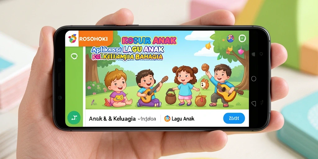 Antarmuka ROSOHOKI yang ceria dan interaktif untuk Lagu Anak.