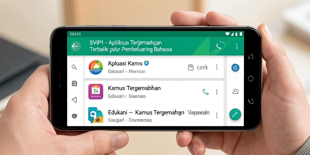 Antarmuka sederhana SVIP1 yang memudahkan terjemahan bahasa.