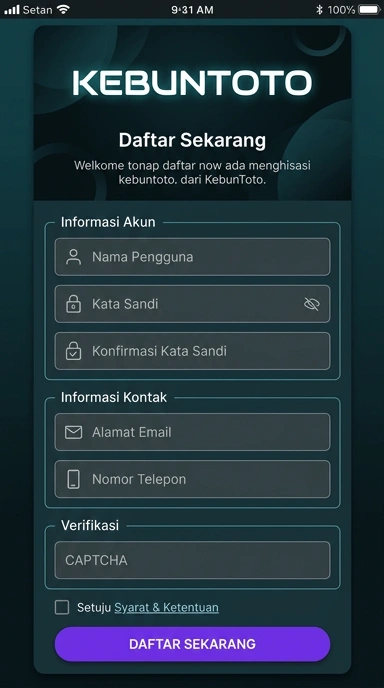 Registrasi Akun Baru di Kebuntoto dengan Mudah
