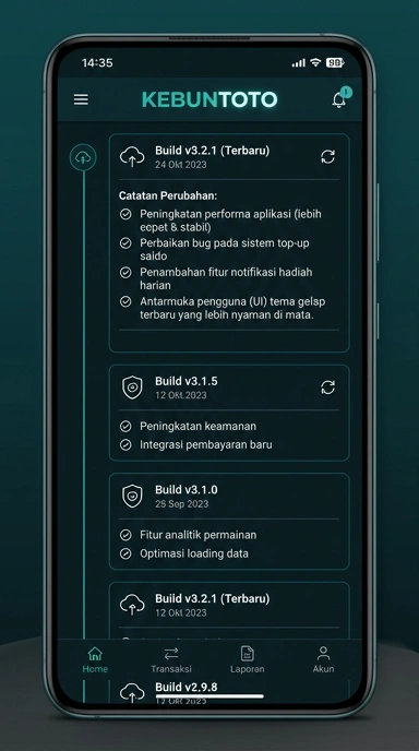 Riwayat Versi Kebuntoto untuk Pengguna Android